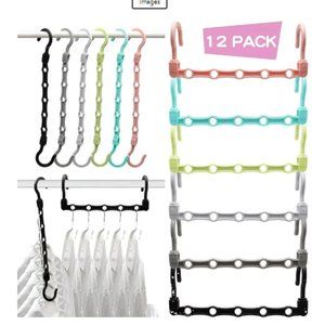 New 12 Pack Sturdy Closet Organizer Hanger for Heavy Clothes